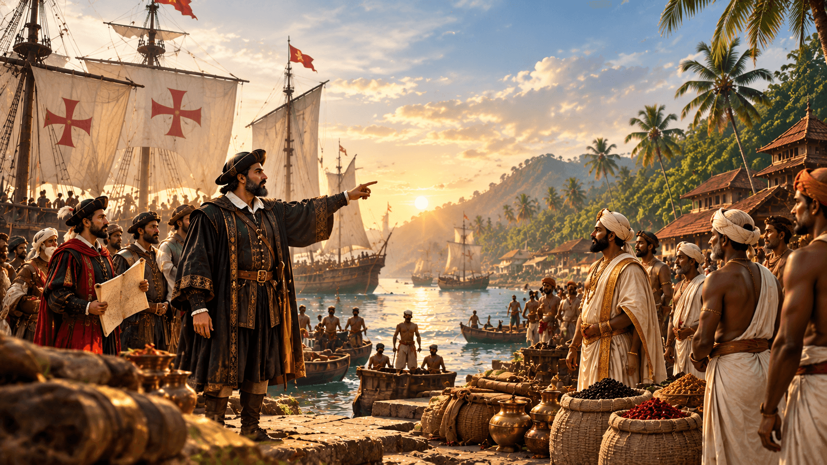 Arrival of Vasco da Gama in Kerala, 1498